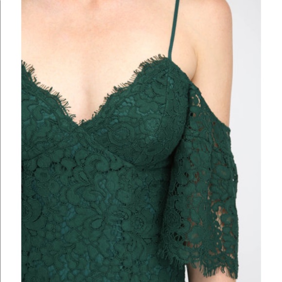 Bardot Lace Dress with Cold Shoulder - Picture 3 of 8